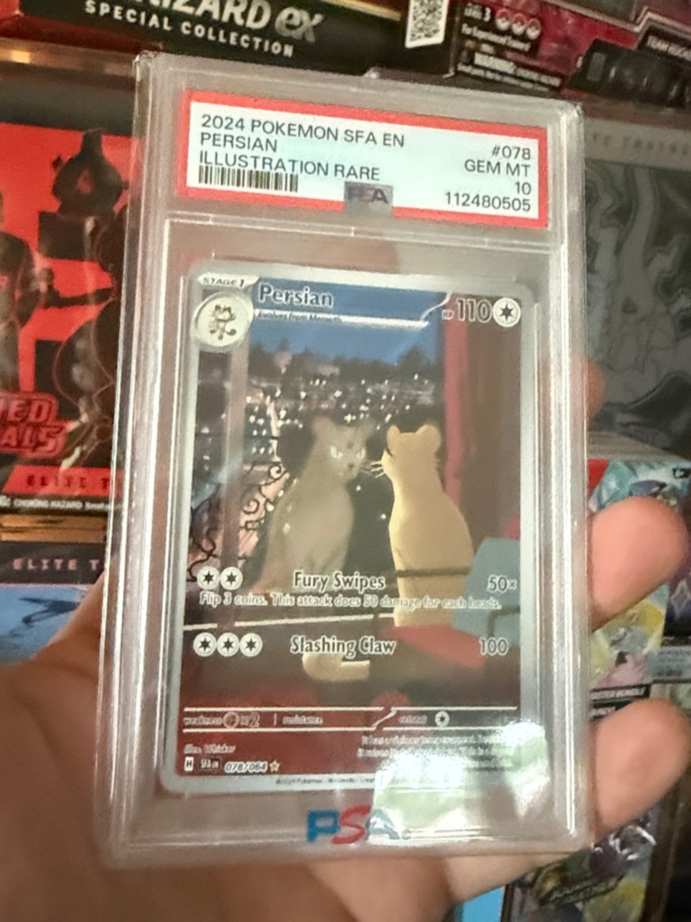 Pokemon Persian Illustration Rare Holo Card - PSA 10 - 078/064 - Gem Mint 10